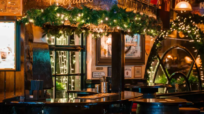 Bar interior photographed for an Irish hospitality social media account